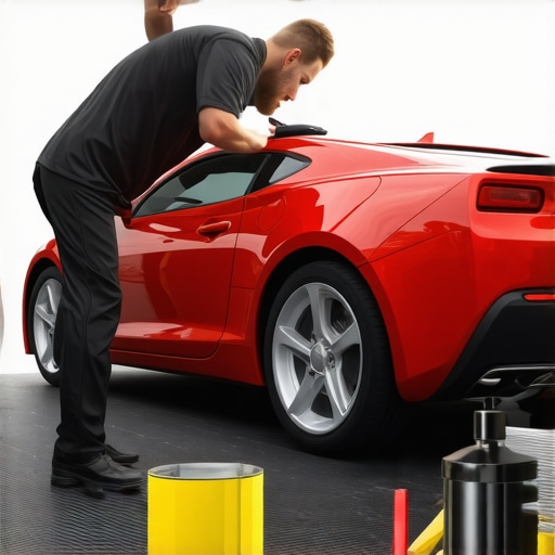 Detailer using advanced tools for car polishing and protection