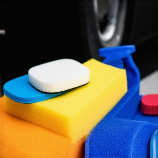 Professional auto detailing tools including polisher, foam canon, and microfiber pads used for maintaining ceramic coatings.