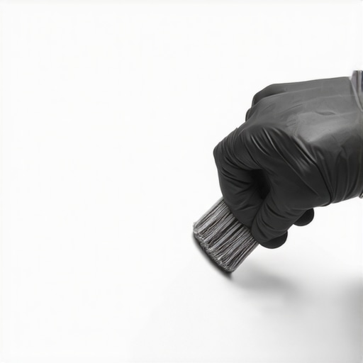 A detailed shot of a hand applying ceramic coating to a car's surface with an applicator pad