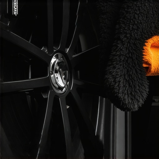 Professional cleaning of matte black 2026 wheels using gentle microfiber cloth and brush