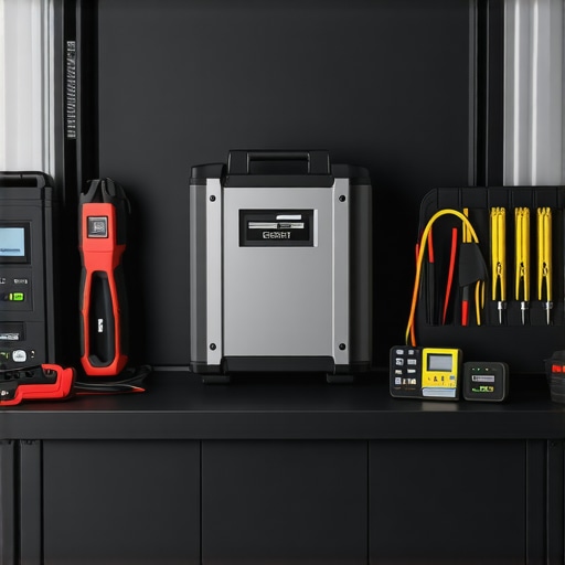 Portable power station powering auto detailing equipment in a mobile van environment.