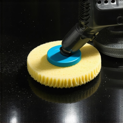 Car paint being corrected with a dual action polisher and microfiber pad