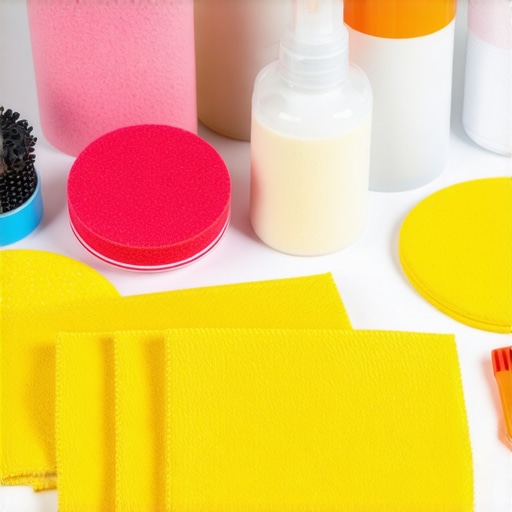 Professional Car Detailing Supplies in Action A detailed shot of a car detailing workspace with tools and products laid out neatly.