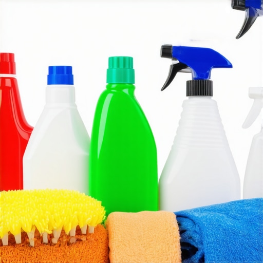 Array of high-quality auto detailing products, brushes, and microfiber towels neatly arranged