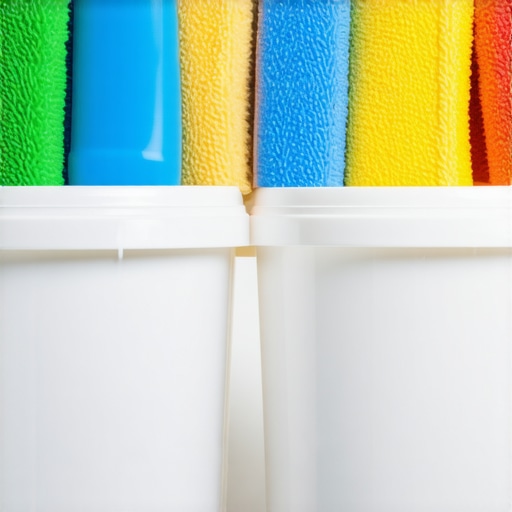 Car wash setup with buckets, Grit Guards, microfiber towels, and pressure nozzle for scratch-free cleaning.