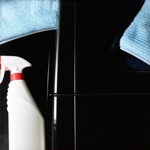 Professional applying ceramic coating on car's hood with tools and microfiber cloths.