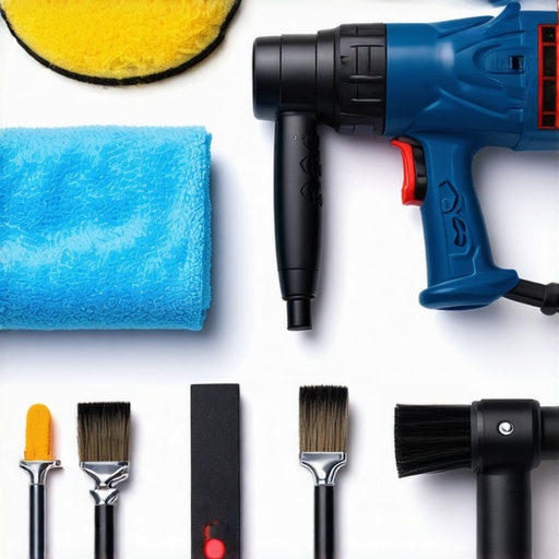 Essential Car Detailing Equipment for Excellence Set of high-end car detailing tools for professional use.