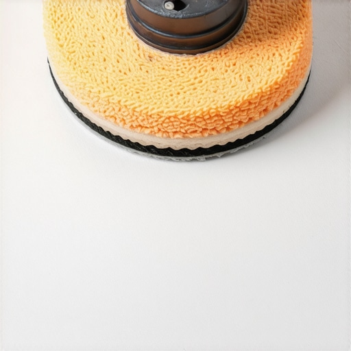 A professional-grade dual-action polisher working on a glossy black car, showcasing quality detailing equipment