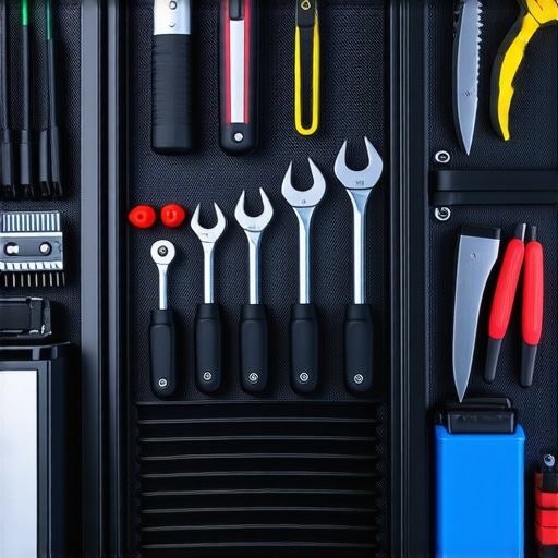 Photo of organized car detailing equipment in a professional mobile van