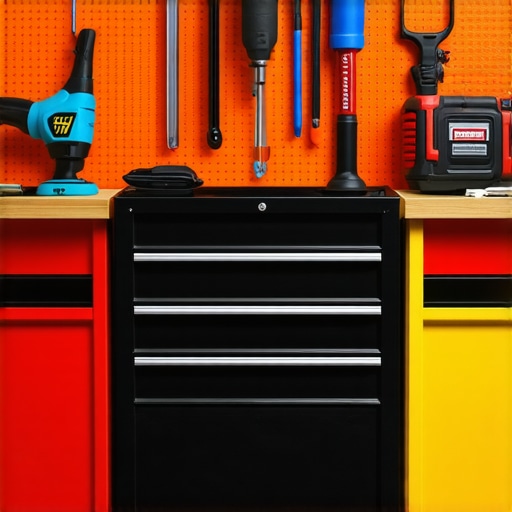 Organized Detailing Tools in Workshop A well-organized collection of mobile detailing equipment stored in a professional workshop environment.